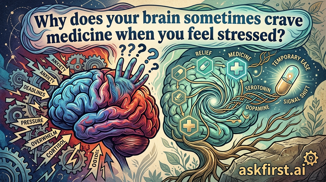 Why does your brain sometimes crave medicine when you feel stressed? Why does your brain sometimes crave medicine when you feel stressed?