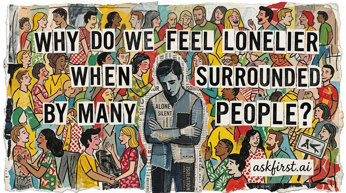 Why do we feel lonelier when surrounded by many people? Why do we feel lonelier when surrounded by many people?