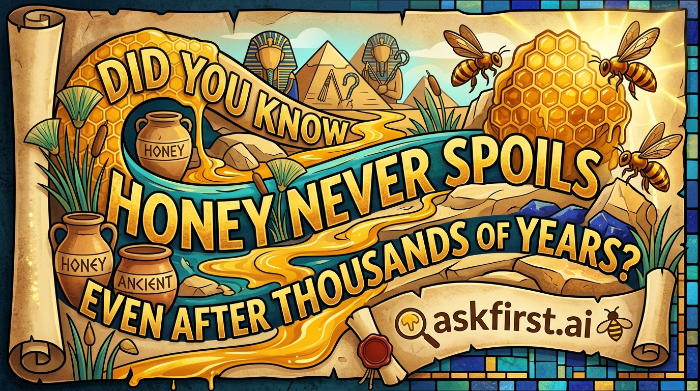Did you know honey never spoils even after thousands of years? Did you know honey never spoils even after thousands of years?