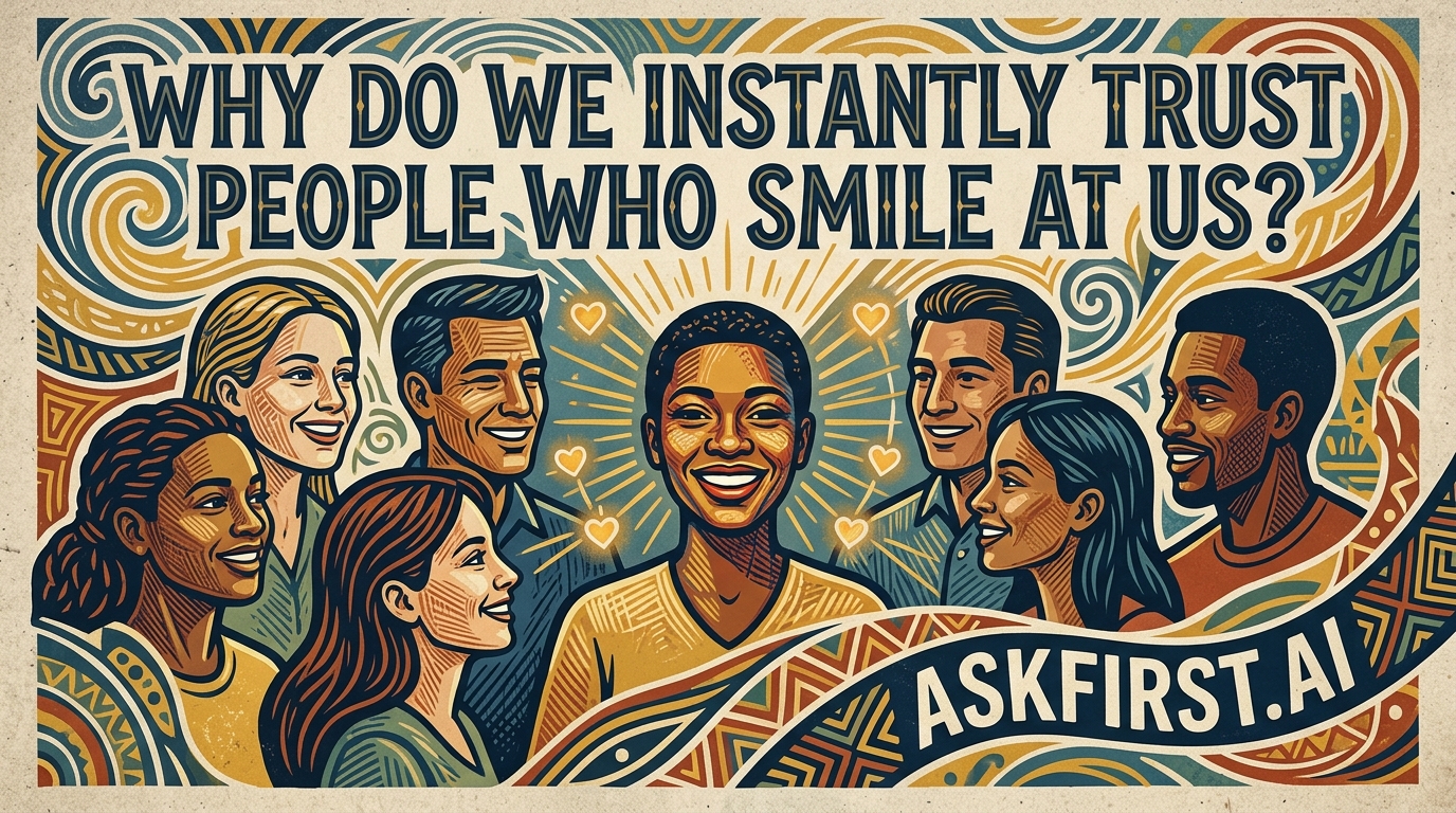 Why do we instantly trust people who smile at us? Why do we instantly trust people who smile at us?