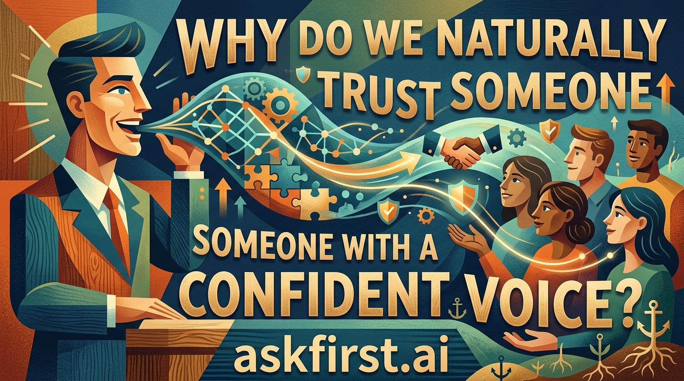 Why do we naturally trust someone with a confident voice? Why do we naturally trust someone with a confident voice?
