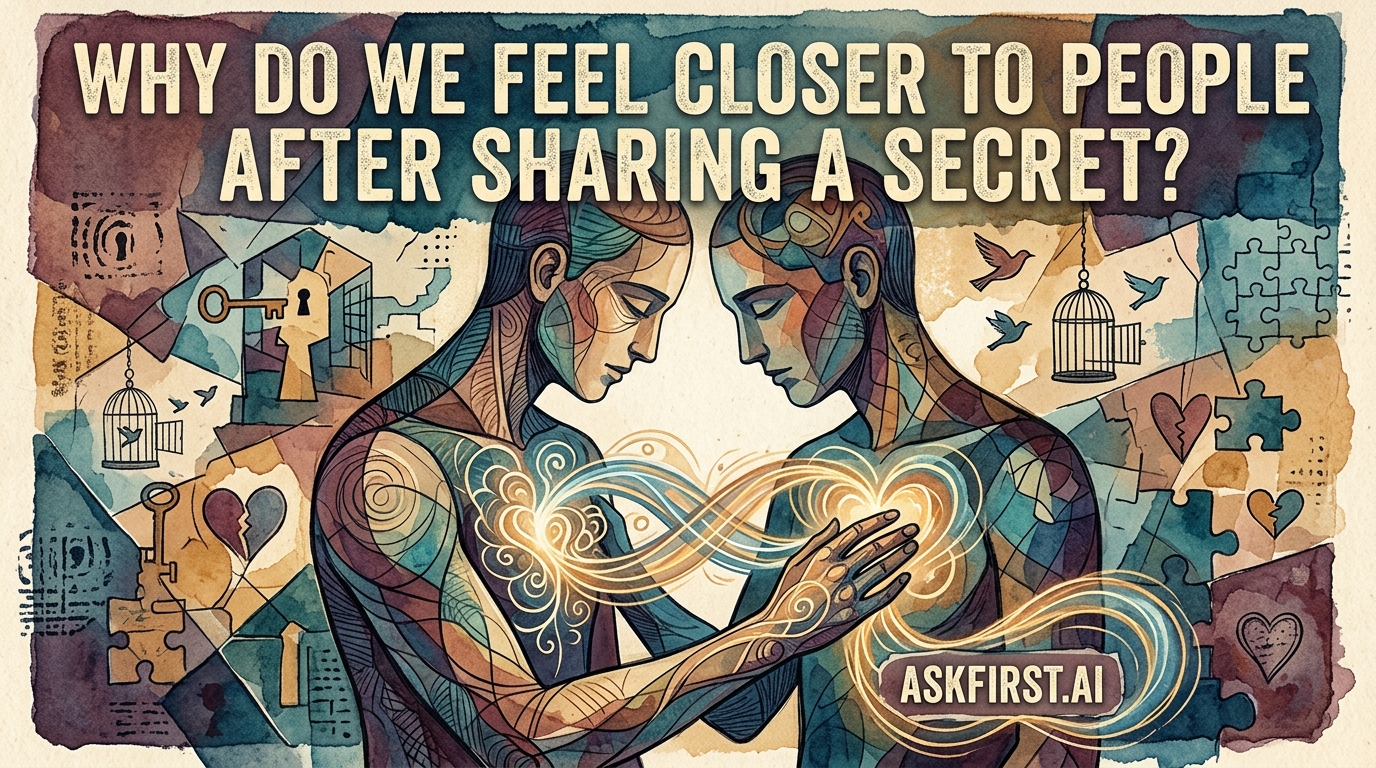 Why do we feel closer to people after sharing a secret? Why do we feel closer to people after sharing a secret?