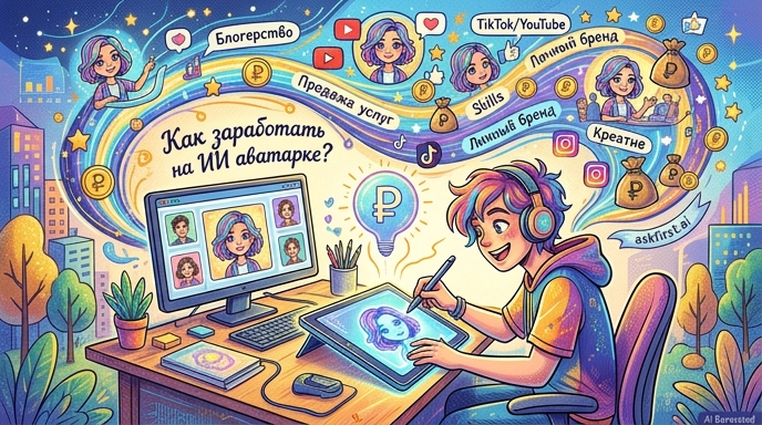 Как заработать на ИИ аватарке? Как заработать на ИИ аватарке?