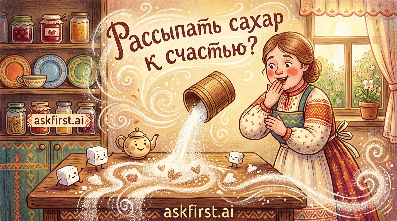 Рассыпать сахар к счастью? Рассыпать сахар к счастью?