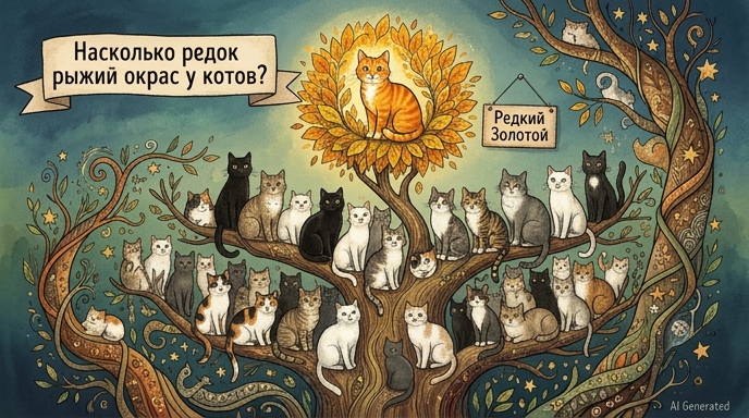 Насколько редок рыжий окрас у котов? Насколько редок рыжий окрас у котов?
