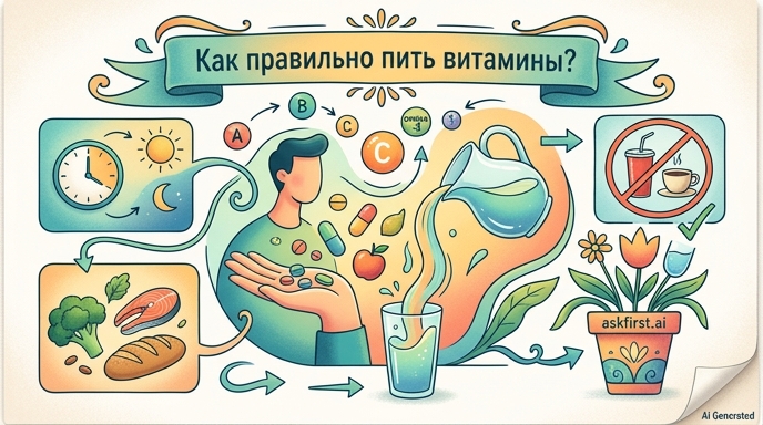 Как правильно пить витамины? Как правильно пить витамины?