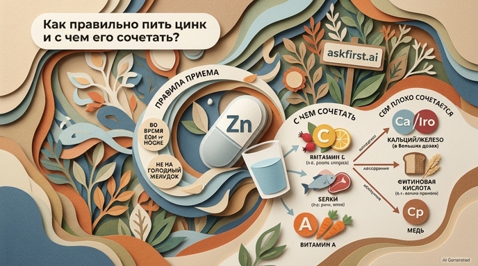 Как правильно пить цинк и с чем его сочетать? Как правильно пить цинк и с чем его сочетать?