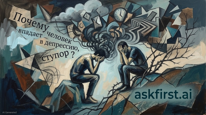 Почему человек впадает в депрессию, ступор ? Почему человек впадает в депрессию, ступор ?