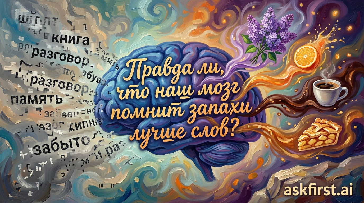 Правда ли, что наш мозг помнит запахи лучше слов? Правда ли, что наш мозг помнит запахи лучше слов?