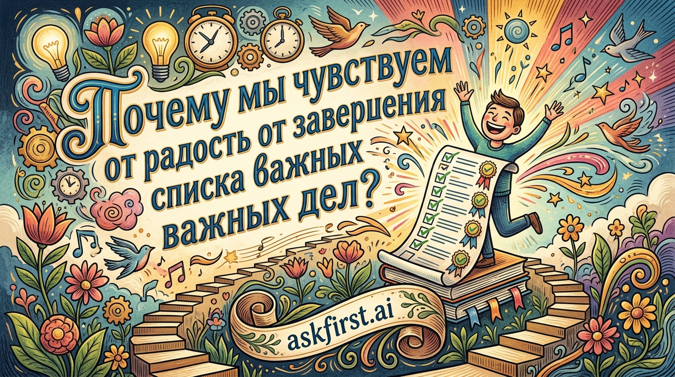 Почему мы чувствуем радость от завершения списка важных дел? Почему мы чувствуем радость от завершения списка важных дел?