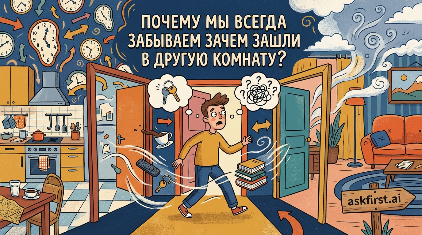 Почему мы всегда забываем зачем зашли в другую комнату? Почему мы всегда забываем зачем зашли в другую комнату?